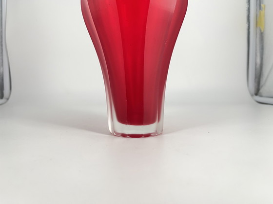 Image 1 of Murano Vase Facettiert Italien 1980