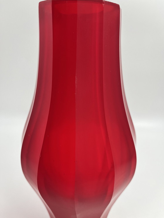 Image 1 of Murano Vase Facettiert Italien 1980