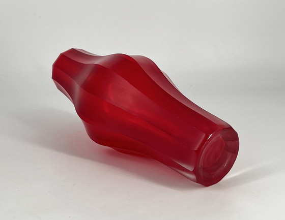 Image 1 of Murano Vase Facettiert Italien 1980