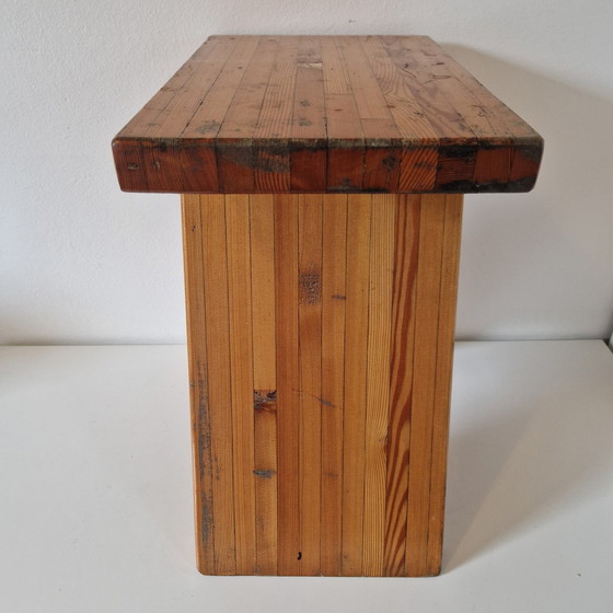 Image 1 of 70'S 80'S Kiefer Holz Pflanztisch Hocker