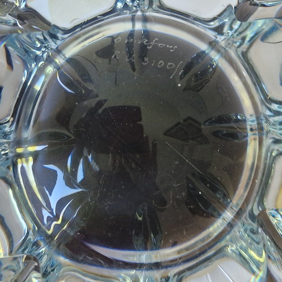 Image 1 of Orrefors - Große eisblaue Schale von Nils Landberg - 3449 Gramm