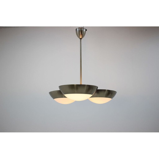 Klassische Bauhaus-Hängeleuchte aus Chrom, 1930