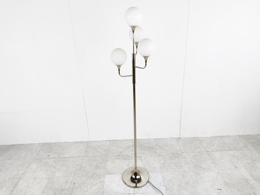 Vintage verchromte Sciolari-Stehlampe, 1970er, Italien