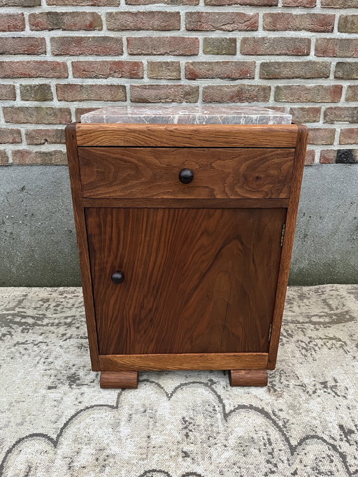 Art Deco Haager Schule Kabinett mit Marmorplatte