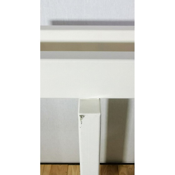 Image 1 of Große Vintage-Konsole aus weiß lackiertem Metall 1980er Jahre