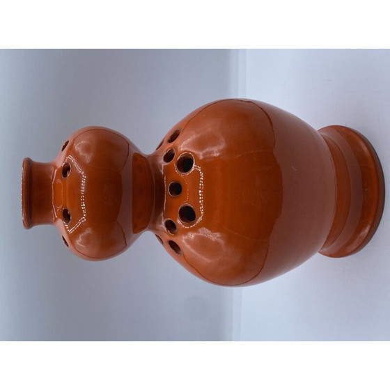 Image 1 of Vase mit Blumentopf aus glasierter Keramik von Caumont Potier