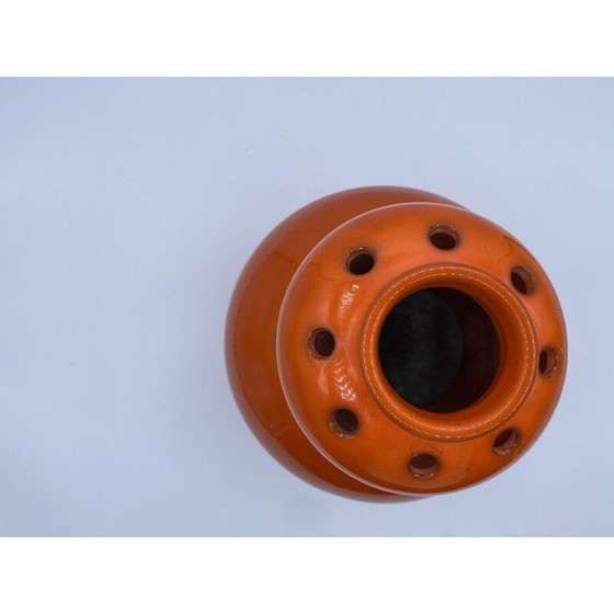 Image 1 of Vase mit Blumentopf aus glasierter Keramik von Caumont Potier