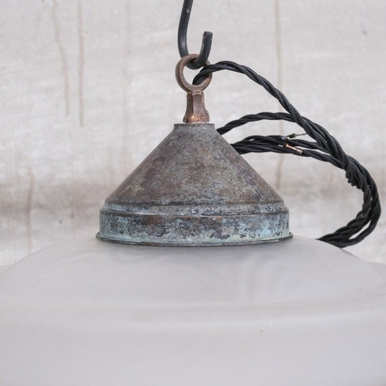 Image 1 of Paar Pendelleuchten aus Glas, Frankreich 1920