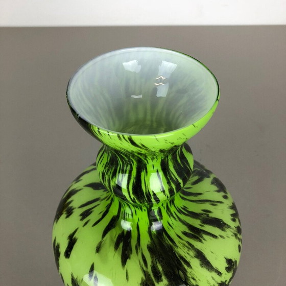 Image 1 of Große grüne Pop Art Opaline Florenz Vase Italien 1970er Jahre
