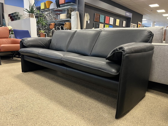 Image 1 of Leolux Bora Bora 3-Sitzer-Sofa aus schwarzem Leder
