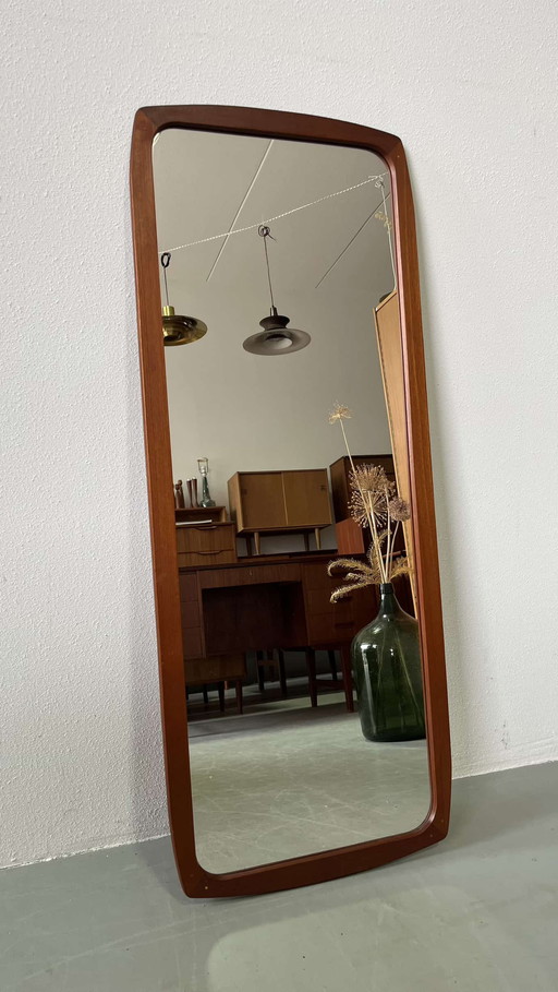 Dänischer Vintage Spiegel aus Teakholz 