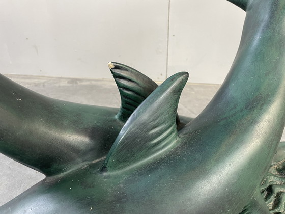 Image 1 of Hollywood Regency Dolphins Couchtisch