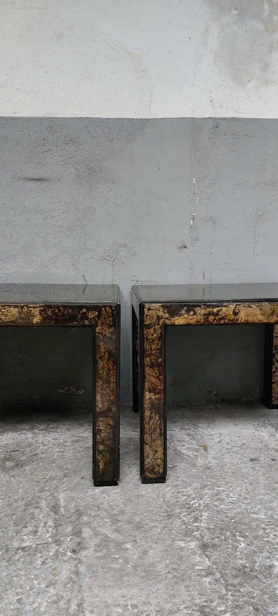 Image 1 of Set mit 2 Hollywood Regency-Beistelltischen