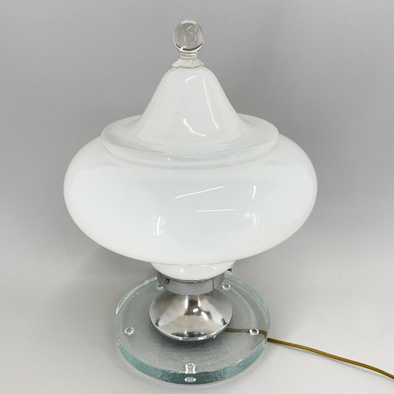 Image 1 of Italienische Tischlampe aus Muranoglas von Carlo Nason für Mazzega, 1970er Jahre