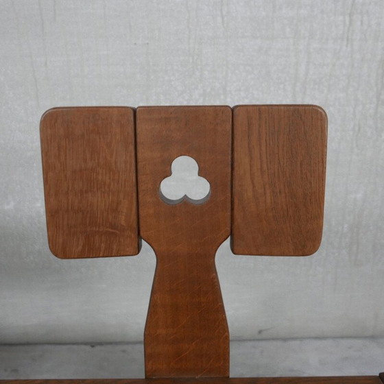 Image 1 of Französischer Sessel und Sofa aus Eichenholz aus der Mitte des Jahrhunderts von Guillerme et Chambron, 1960er Jahre