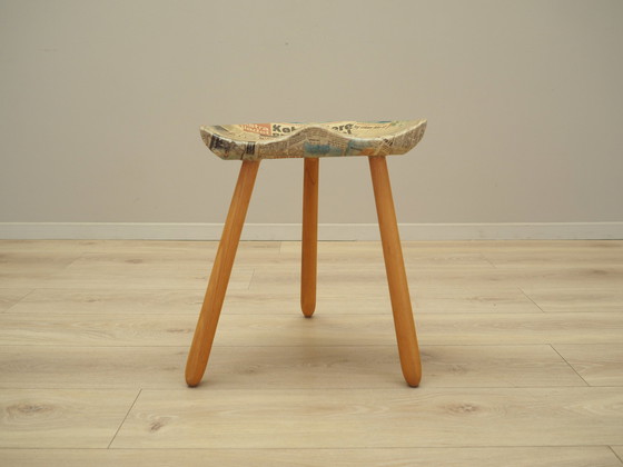 Image 1 of Dreibeinhocker, Dänisches Design, 1950er Jahre, Designer: Arne Hovmand-Olsen