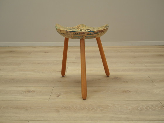 Image 1 of Dreibeinhocker, Dänisches Design, 1950er Jahre, Designer: Arne Hovmand-Olsen