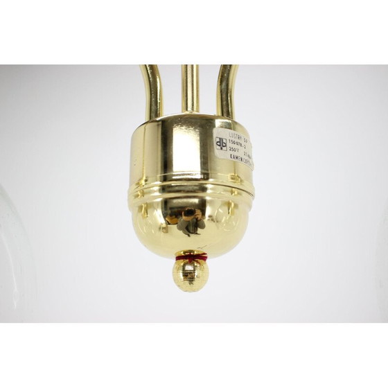 Image 1 of Vintage-Kronleuchter aus Glas und Messing von Kamenicky Senov, Tschechoslowakei 1960