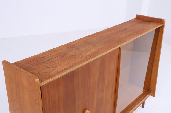 Image 1 of Vintage Highboard 60er Jahre | Mid Century Glas Vitrine Sideboard Wohnzimmerschrank Schrank Retro 70er