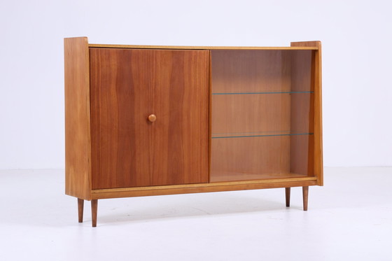 Image 1 of Vintage Highboard 60er Jahre | Mid Century Glas Vitrine Sideboard Wohnzimmerschrank Schrank Retro 70er