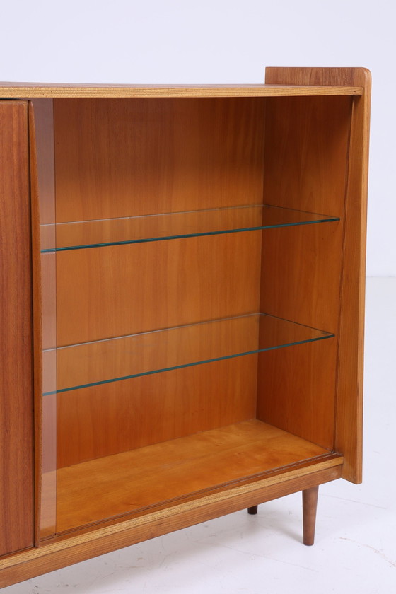 Image 1 of Vintage Highboard 60er Jahre | Mid Century Glas Vitrine Sideboard Wohnzimmerschrank Schrank Retro 70er