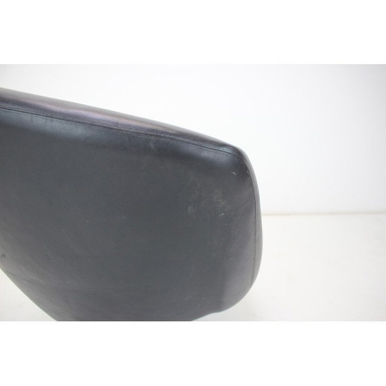 Image 1 of Vintage Drehsessel aus Metall und Wildleder, Tschechoslowakei 1970er Jahre