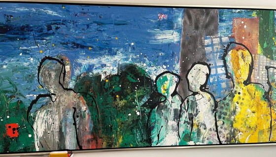 Image 1 of Jens Olsen Spaziergang im Central Park Acryl auf Stoff