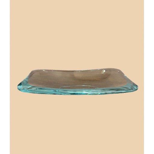 Rechteckige Glastasche für Fontana Arte, 1960