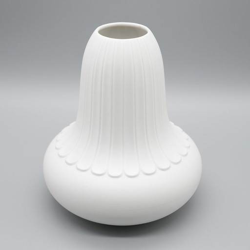 Heinrich Bisque Porzellan Vase Duo Vintage 60S 70S Design Op-Art Relief