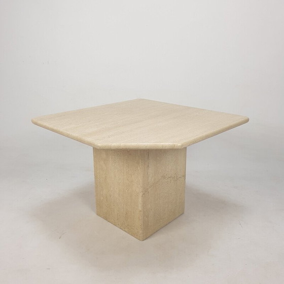 Image 1 of Vintage Couchtisch aus Travertin, Italien 1980