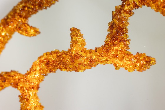 Image 1 of Spiegel Aus Halbedelsteinen Mit Kreisförmiger Form. Kunsthandwerkerarbeit.