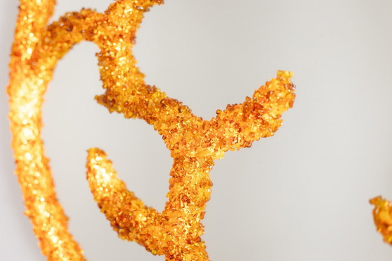 Image 1 of Spiegel Aus Halbedelsteinen Mit Kreisförmiger Form. Kunsthandwerkerarbeit.