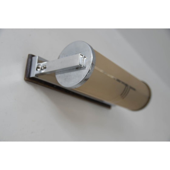 Image 1 of Vintage Art Deco Wandlampe mit Glasschirm, 1930