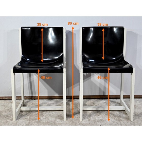 Image 1 of Paar vintage Stühle aus lackiertem Holz von P.Gautier, 1960