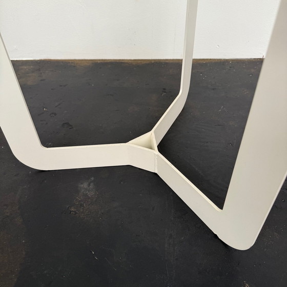 Image 1 of Beistelltisch oder Couchtisch Weiß mit Glas