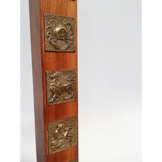 Image 1 of Vintage Sternzeichen Messing und Marmor Stehlampe, 1950er Jahre