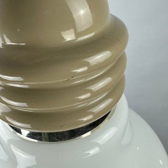 Image 1 of Enrico Tronconi Pendelleuchte - Große italienische Glastropfen, 1960