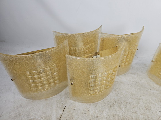 Image 1 of Satz von 4 Wandleuchten Italienisch Glas Groß