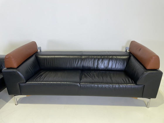 Image 1 of 1x Leolux Patachou Leder 3-Sitzer Designer Sofa