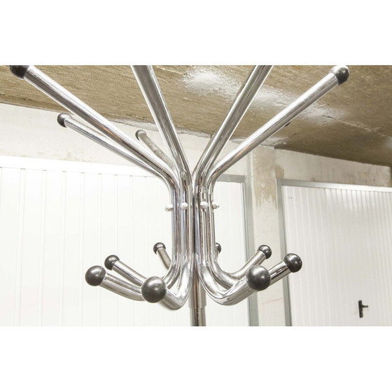 Image 1 of Vintage Papageien-Garderobe aus verchromtem Metall, 1960