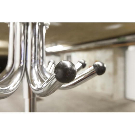 Image 1 of Vintage Papageien-Garderobe aus verchromtem Metall, 1960