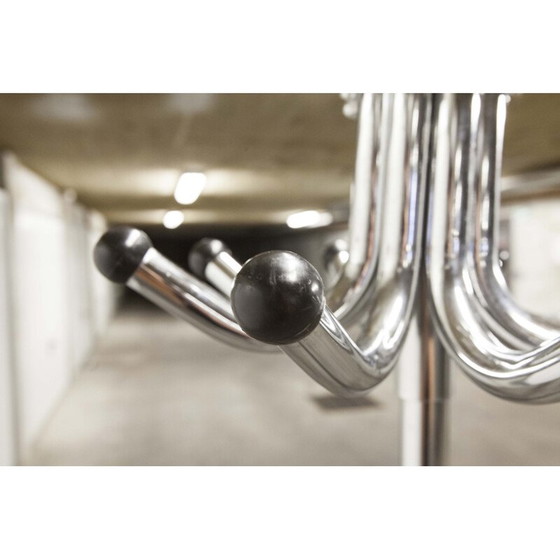 Image 1 of Vintage Papageien-Garderobe aus verchromtem Metall, 1960