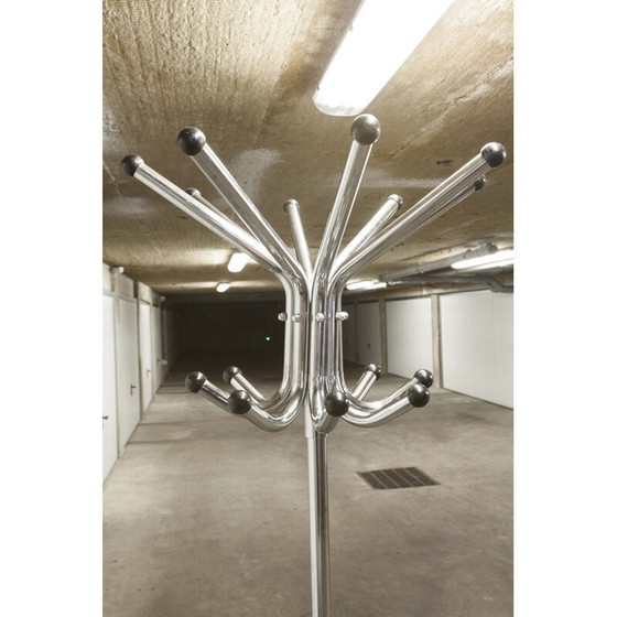 Image 1 of Vintage Papageien-Garderobe aus verchromtem Metall, 1960