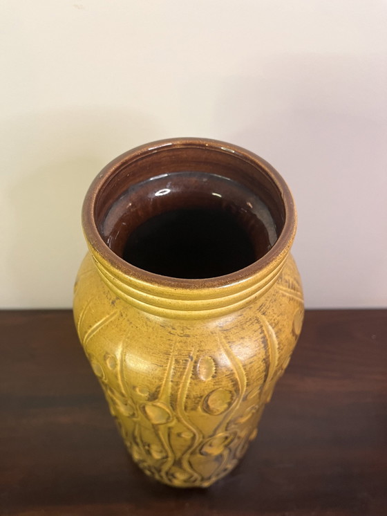Image 1 of Scheurich Vase , Westdeutschland Korallenmotiv, 40 cm