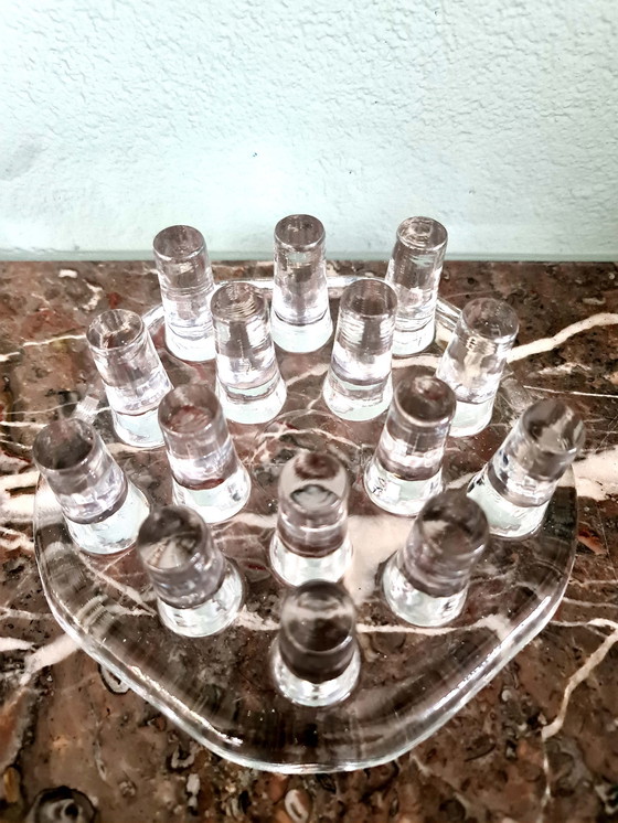 Image 1 of Teelichthalter aus Glas Georgshutte Glas Design - 1970er