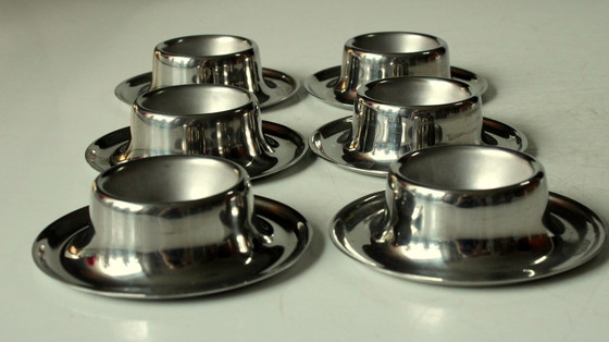 Image 1 of Edelstahl Eierbecher 6 Stück - Vintage
