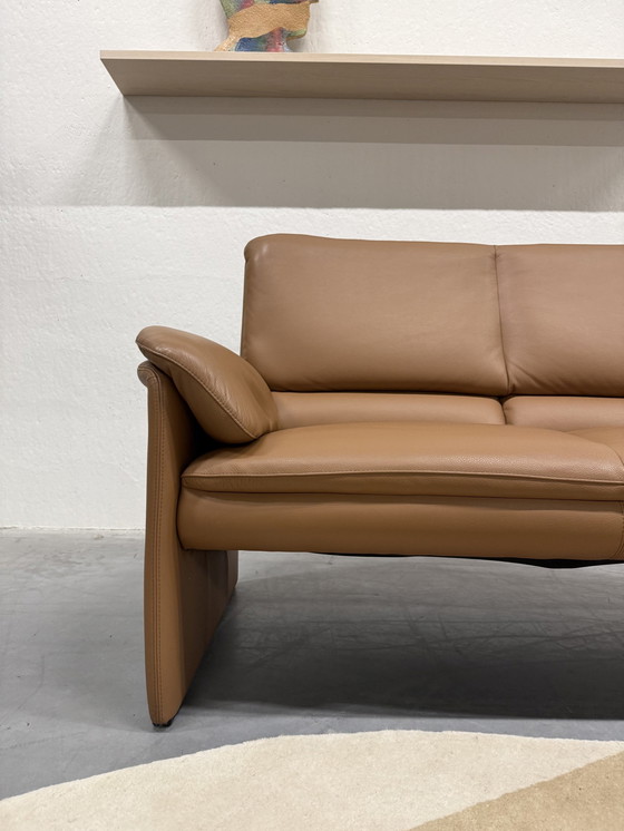 Image 1 of Leolux Catalpa Sofa 2-Sitzer & Sessel Braunes Leder