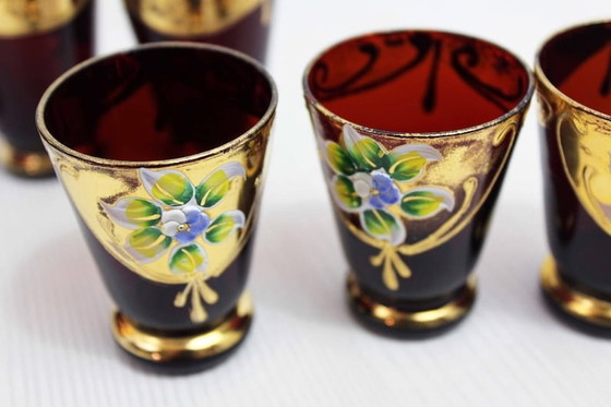 Image 1 of 1930 Art Deco Likörservice im Stil von Karl Palda