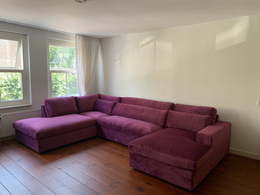 Lila/rosa Samtsofa von Decor Amsterdam