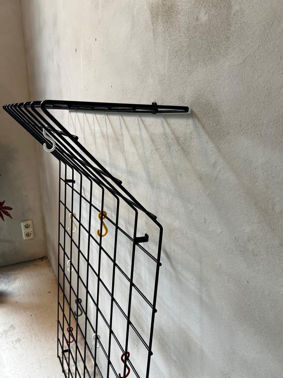 Image 1 of Vintage-Garderobe Design Karl Fichtel aus beschichtetem Stahldraht.